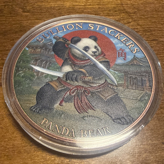 Bullion Bears Samurai Panda 5oz .999 Copper Round- Rare Only 1,000 Mintage!