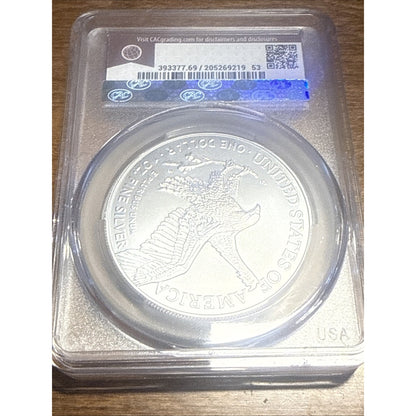 2025 (P) Silver Eagle, EAGLE PRIVY, certified MS 69 by CAC!