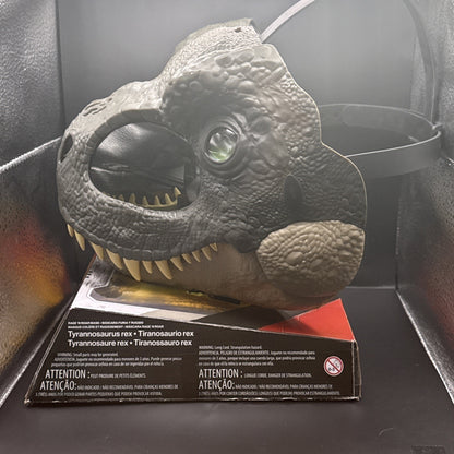 Jurassic World Rebirth T-Rex Rage N Roar Mask with LED Light up Eyes Blink NEW