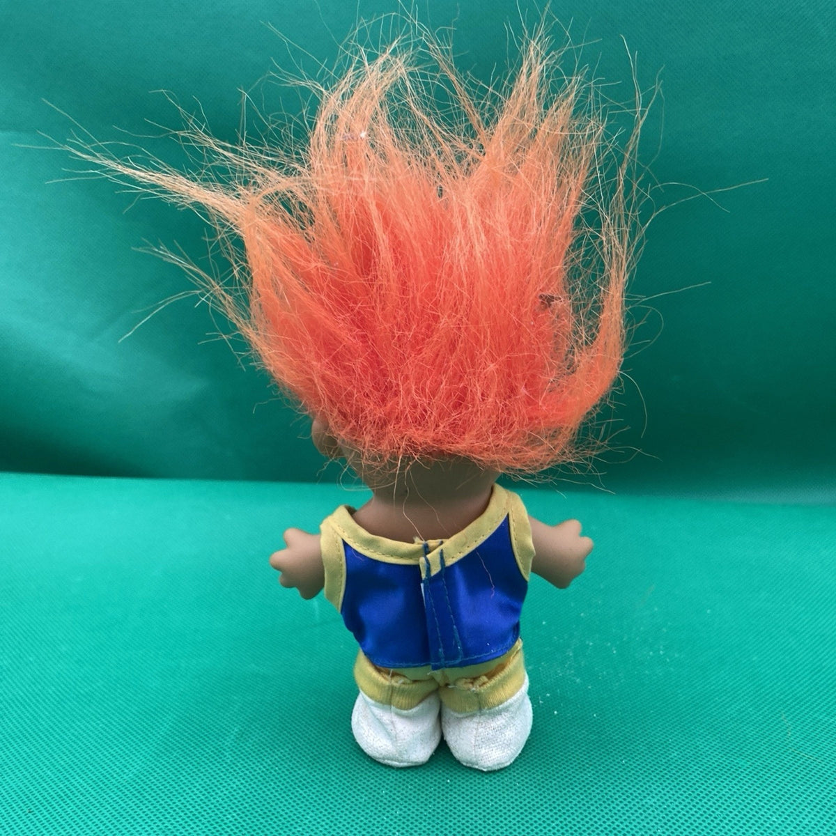 Vintage Russ Treasure Troll #21 Basketball 5" Orange Hair Brown Eyes