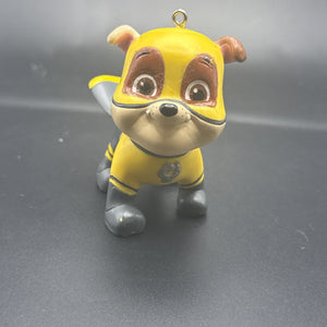 Rubble Paw Patrol Christmas Ornament 2.5" x 2.5" Unbreakable