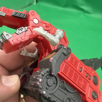 Mattel Dinotrux Ty Rux Figure Red Black T Rex Truck Diecast Toy 5" 2015