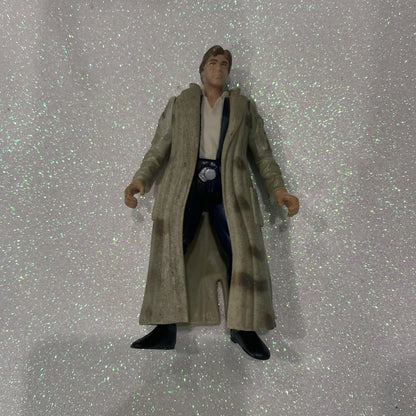 Kenner Star Wars Power of the Force 2 Han Solo 1997 Action Figure Trench Coat