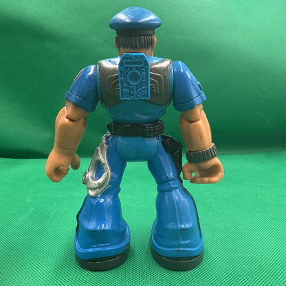 Fisher Price Rescue Heroes Action Figure Sergeant Siren Police Man 1998 Vtg