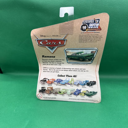DISNEY PIXAR CARS DESERT BACK GREEN RAMONE 2005 Mattel