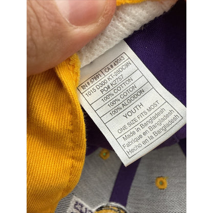 Los Angeles Lakers Youth Hat Cap Purple And Yellow, Adjustable NBA Basketball