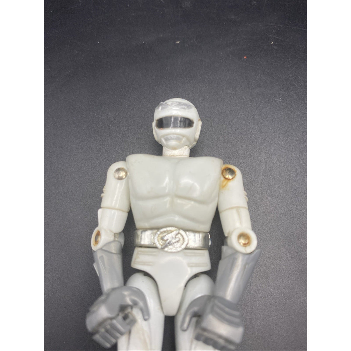 1993 Trendmasters Masterbotix Power Bots Echo Action Figure White VTG 4.5"