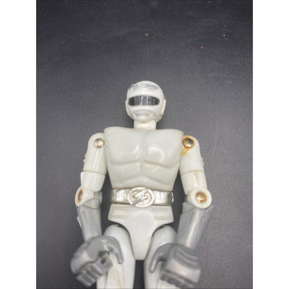 1993 Trendmasters Masterbotix Power Bots Echo Action Figure White VTG 4.5"