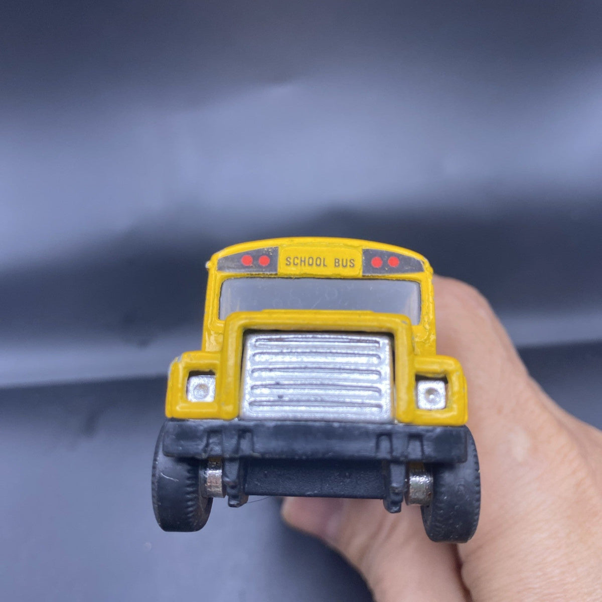 Vintage Diecast School Bus - MB Wolverine Holding LLC - 5.5" Yellow Metal Toy