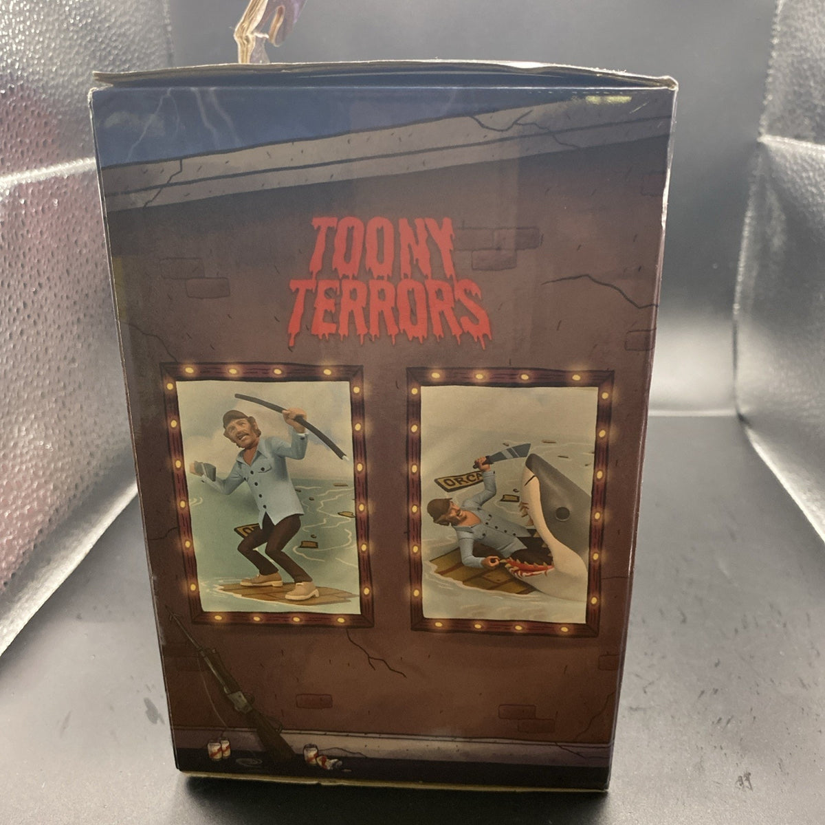 Neca Toony Terrors Jaws Quint vs The Shark Scale Action Figure Set Open Box