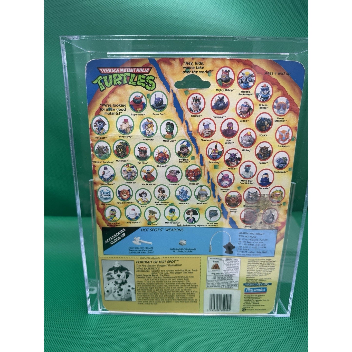 Vintage 1993 TMNT MOC HOT SPOT Graded CAS 65 Playmates