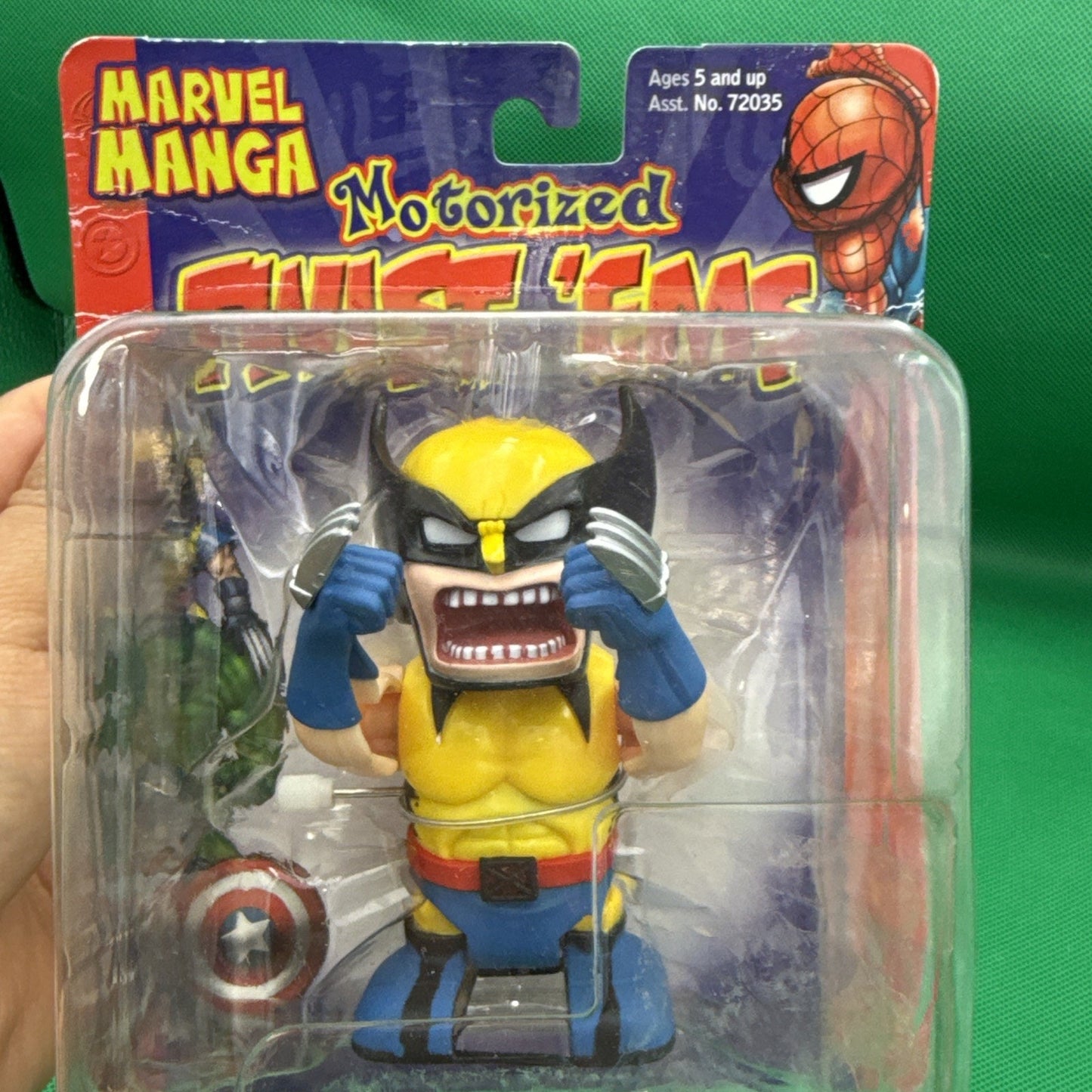 Marvel WALK & SLASH WOLVERINE Motorized Twist 'Ems Figure Toy 2003 NEW RARE