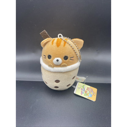 Takashoji Cat Boba 3" Plush Keychain Soft Toy Stuffed Animal