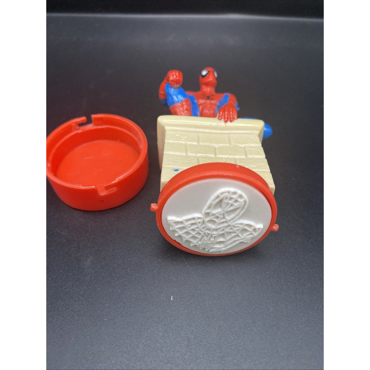VTG Marvel Comics Spiderman Figural pvc stamper figure great molding NM+