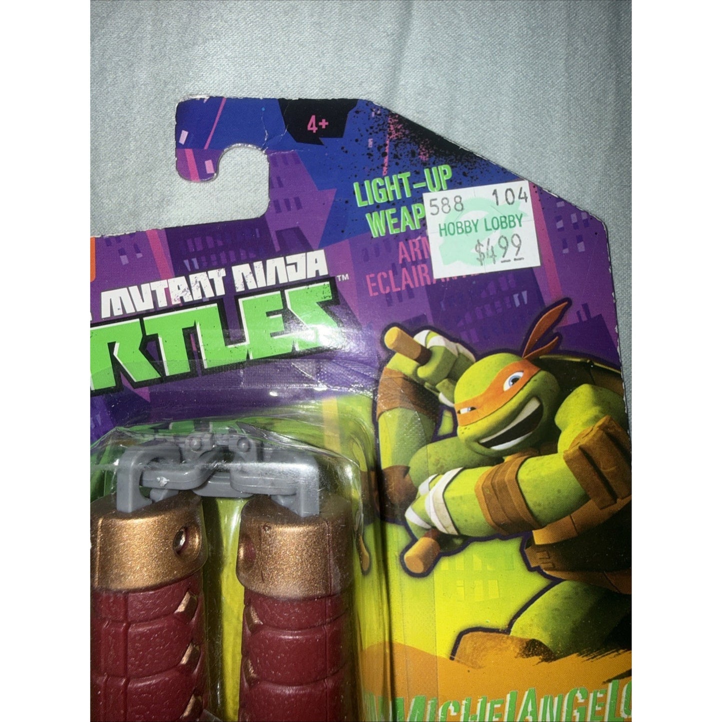 Teenage Mutant Ninja Turtles Light Up Weapon Michael Angelo 2014