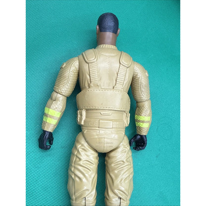 Vintage 2003 GI Joe Search Rescue Firefighter 12" Action Figure Tan Suit Hasbro