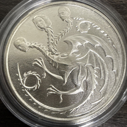 3 Headed Dragon: Biden, Pelosi, Fauci, One Troy Ounce .999 Fine Silver Round - toyscardscomics