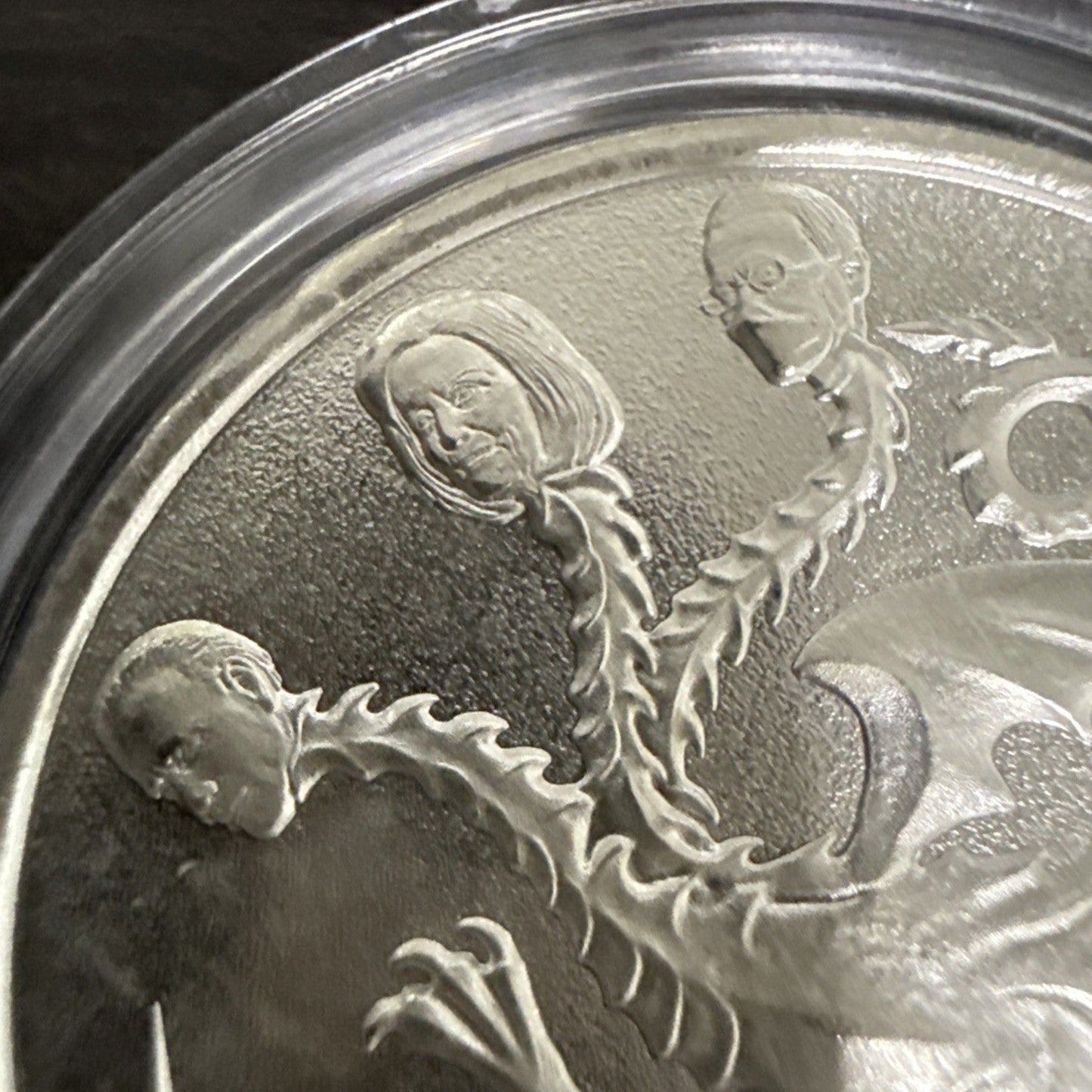 3 Headed Dragon: Biden, Pelosi, Fauci, One Troy Ounce .999 Fine Silver Round - toyscardscomics