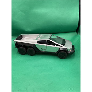 UNKNOWN BRAND PLASTIC SILVER CYBER TRUCK LOOKING FRICTION VEHICLE, Sound Tested