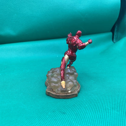 RED IRON MAN 3" Running Figure Base GC Avengers Assemble Disney Marvel Gold '11