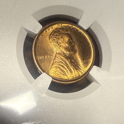 1909 VDB Lincoln Cent NGC MS 65 RD - Bullion Plus