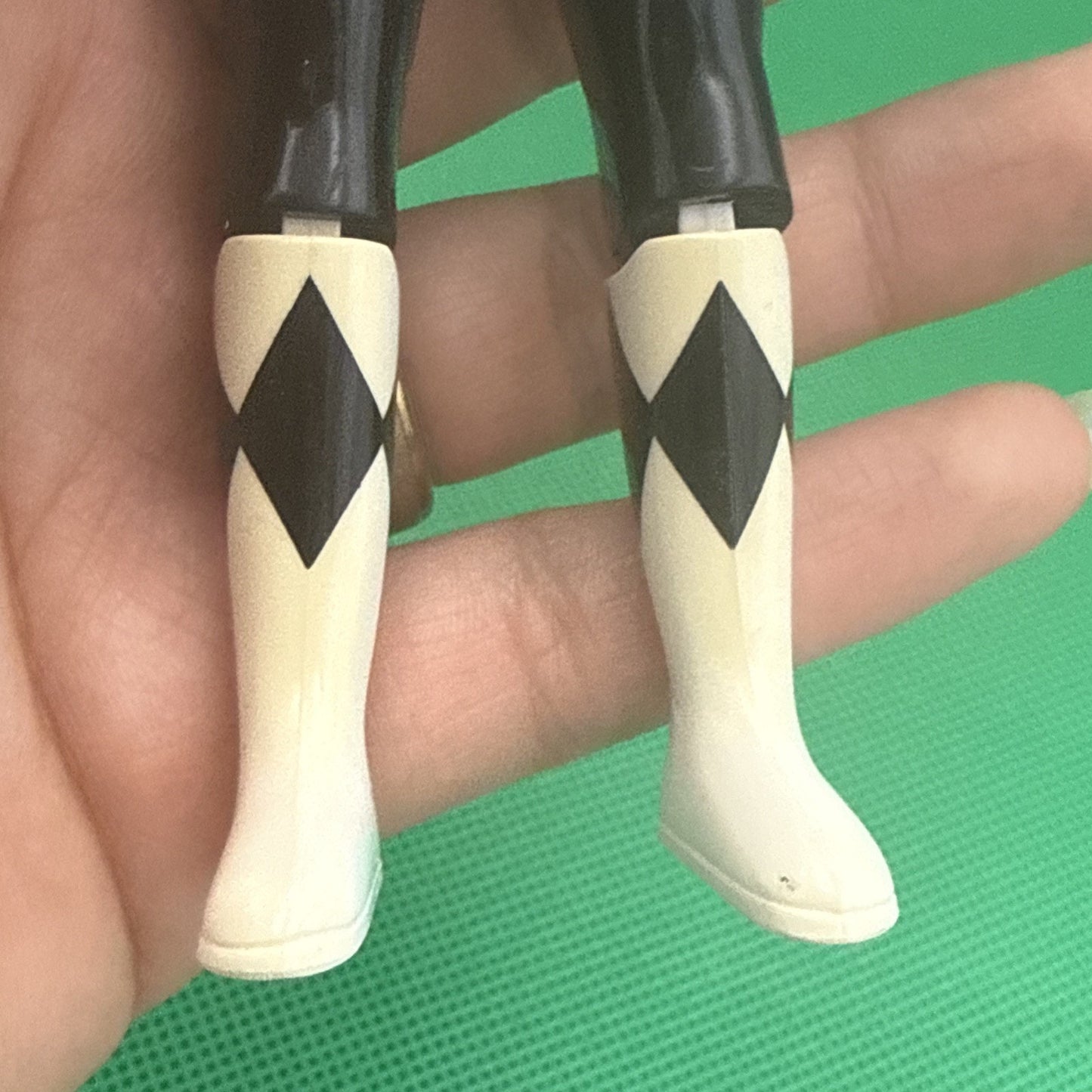 Vintage 1993 Mighty Morphin Power Rangers Black Ranger Flip Head Figure One Axe