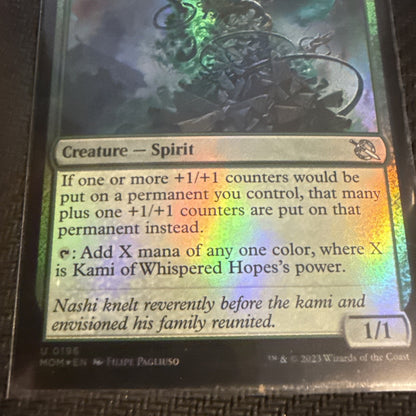 MTG: Kami of Whispered Hopes FOIL #196, NM March of the Machine Chase Creature!!