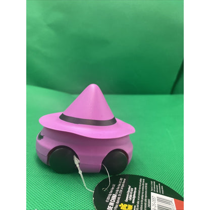 CRITTER CARS HALLOWEEN LIGHT-UP PURPLE WITCH ROLLING 4" X 4" TOY (SC61)