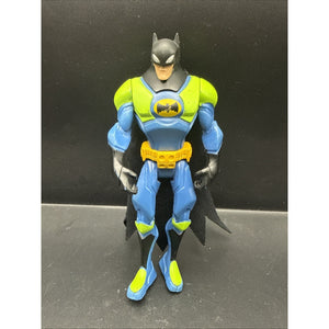 BATMAN Green and Blue DC Comics 4.5" Action Figure w/ Cape + Black Utility Belt