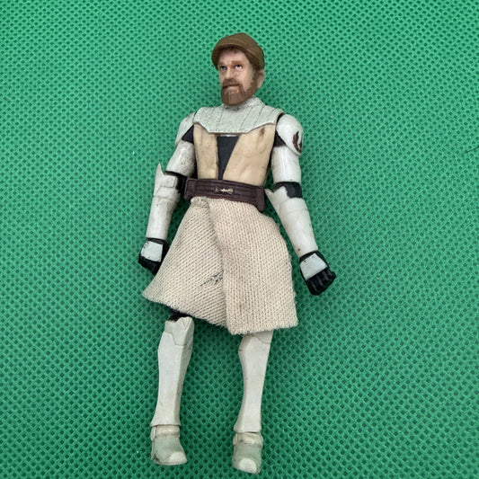 3.75" STAR WARS HASBRO CLONE WARS Obi - Wan Kenobi 2010 Loose 1:18 - toyscardscomics