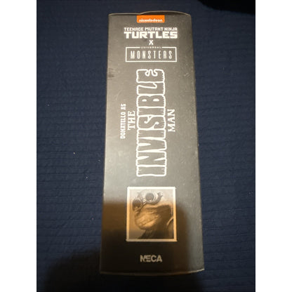 NECA TMNT Turtles x Monsters Donatello As The Invisible Man NIB Black & White