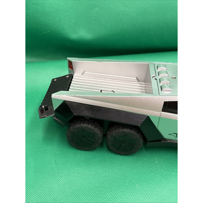 UNKNOWN BRAND PLASTIC SILVER CYBER TRUCK LOOKING FRICTION VEHICLE, Sound Tested