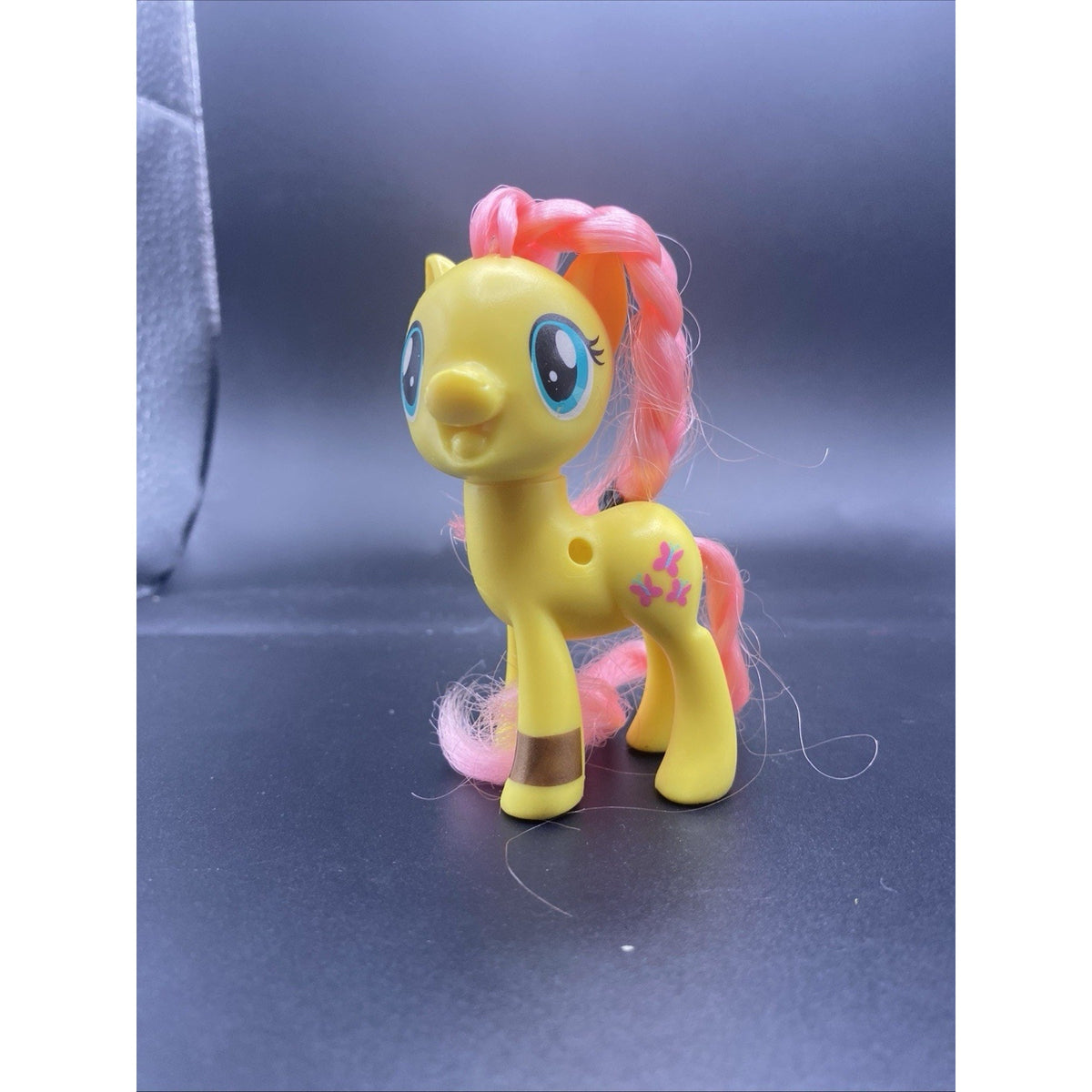 My Little Pony Fluttershy Figure Yellow Pony Pink Hair ~3” Toy