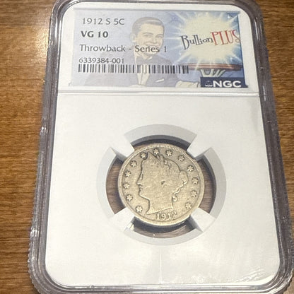 1912-S Liberty V Nickel - 5c NGC VG10 - Bullion plus