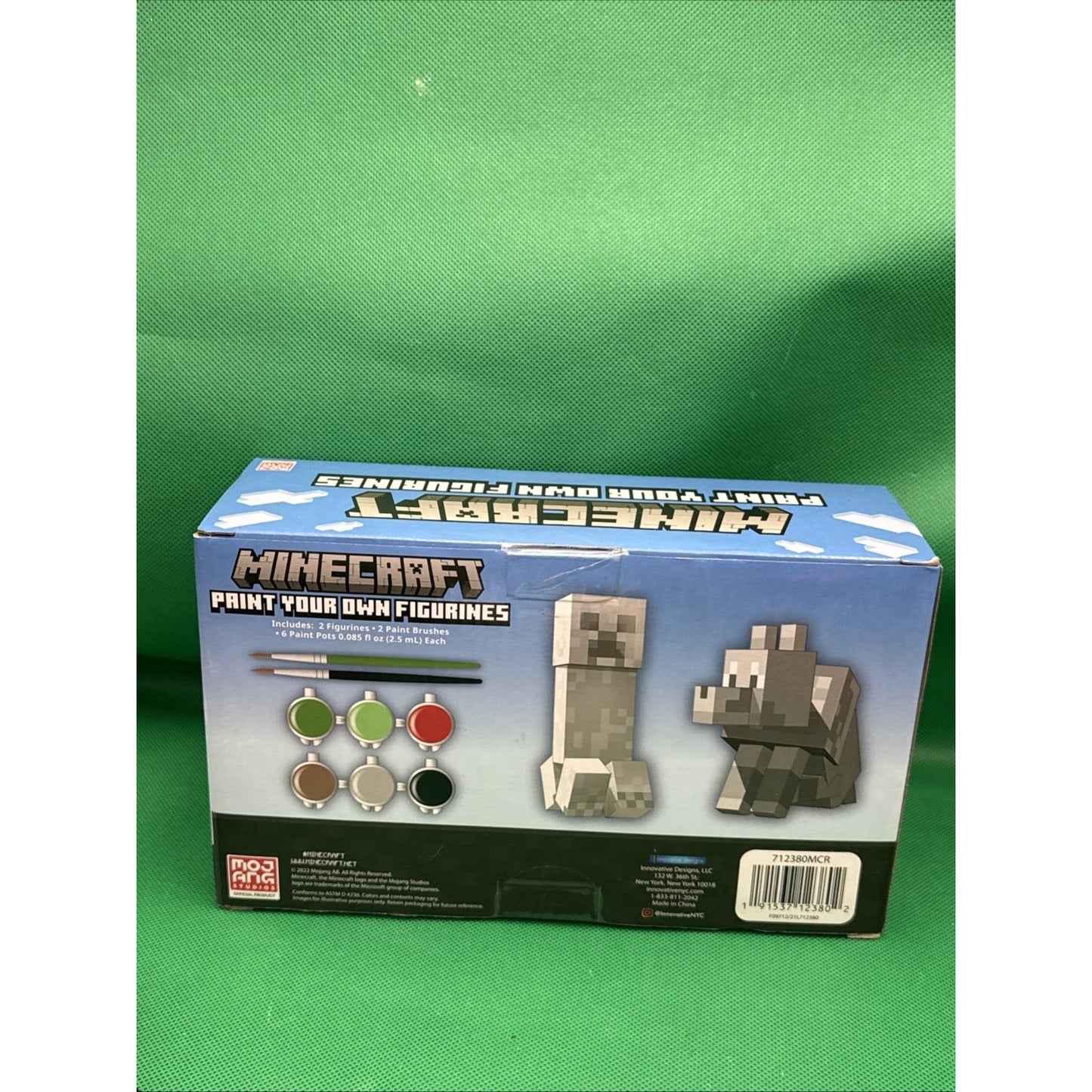 Minecraft Paint Your Own Figurines Arts And Crafts Set With 2 Figurines Ages 6+
