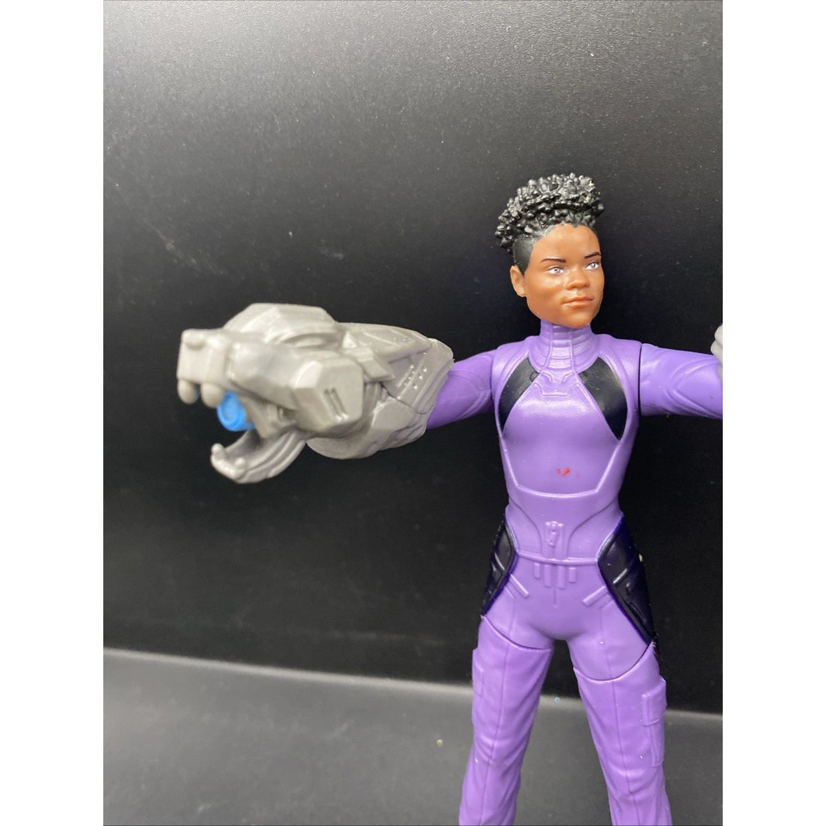 Marvel Hasbro 2022 Purple Female Action Figure Gray Arm Blasters Blast Gear 12"