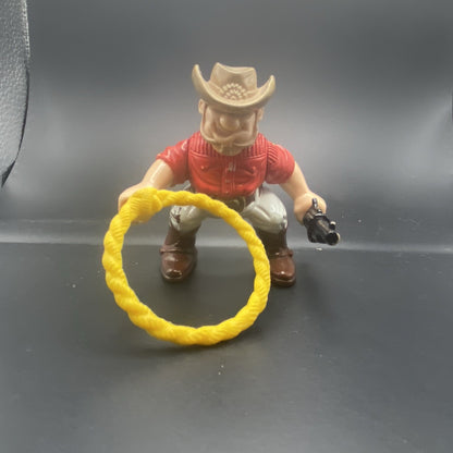 Vintage 1996 Fisher Price Great Adventure Cowboy With Working Lasso & Rifle