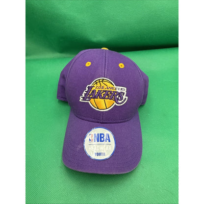 Los Angeles Lakers Youth Hat Cap Purple And Yellow, Adjustable NBA Basketball