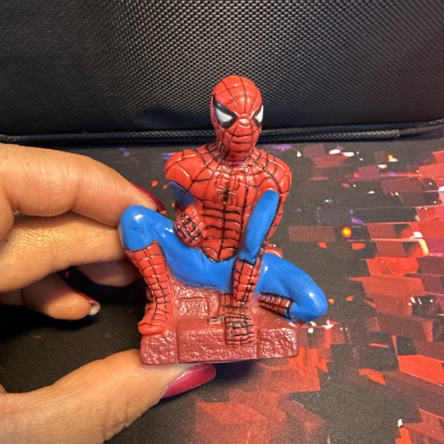 Marvel 1995 Spider-Man Animated Rubber 3" Figure Tsumura Intl