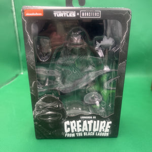 Universal Monsters TMNT Black White Leonardo as the Creature From Black Lagoon