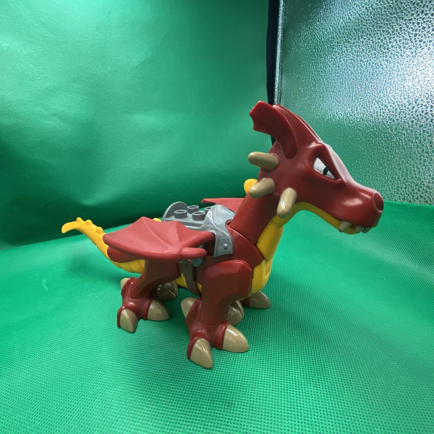 LEGO - Duplo Dragon Large with Bright Light Orange Underside - Dark Red