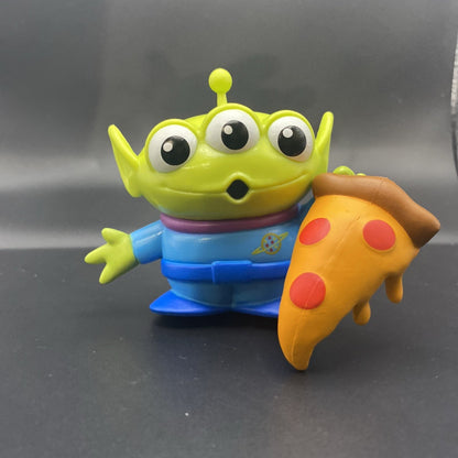 Disney/pixar Toy Story 3 Three Eyed Alien Action Figure Holding Pizza Blind Box.