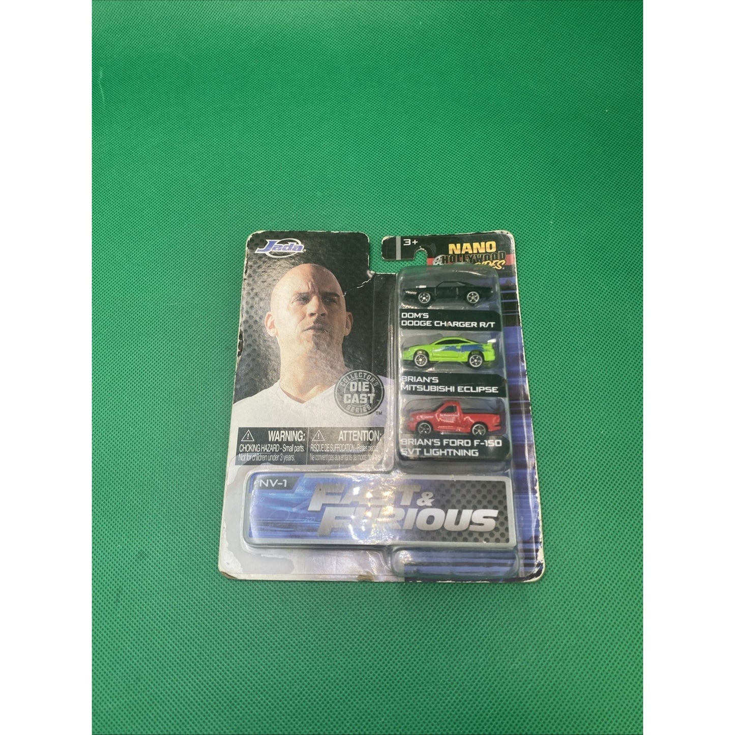"FAST & FURIOUS" 3 PC SET "NANO HOLLYWOOD RIDES" DIECAST MODEL CARS JADA 31123