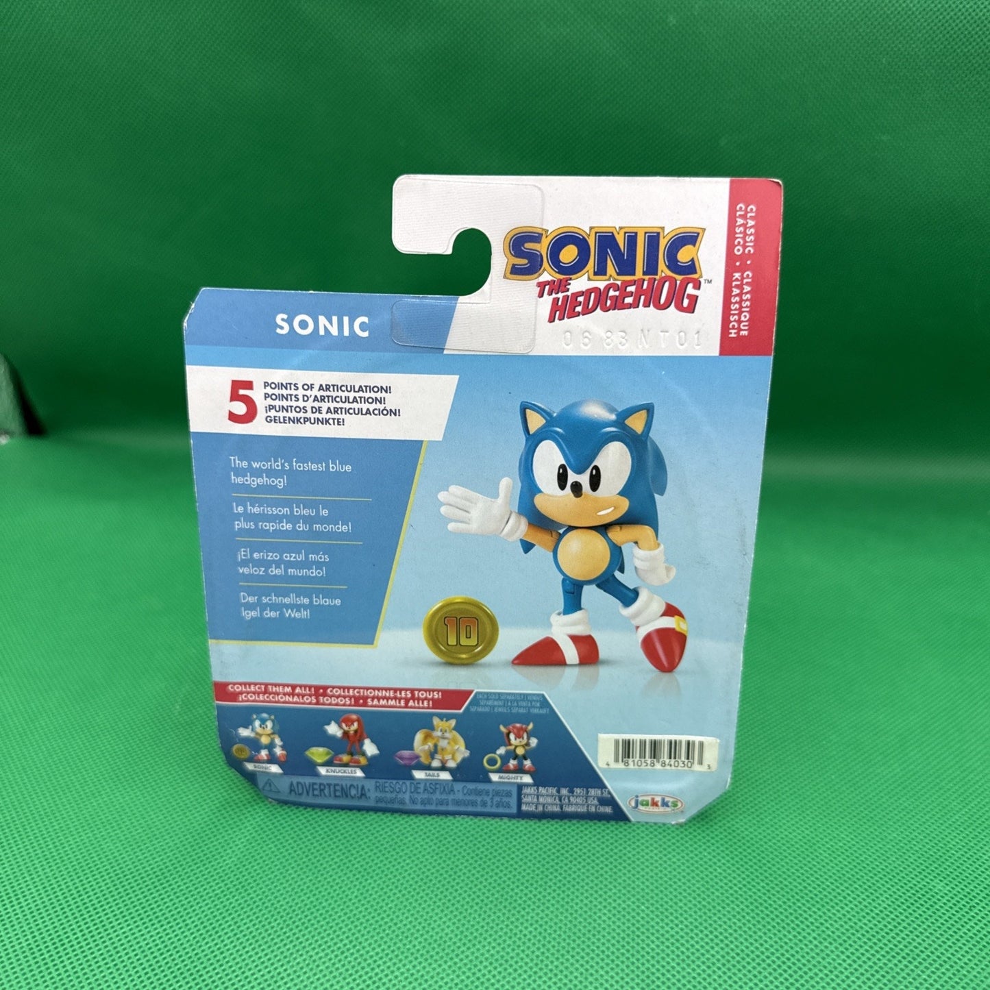 jakks pacific sonic the hedgehog 2.5" action figure with gold coin