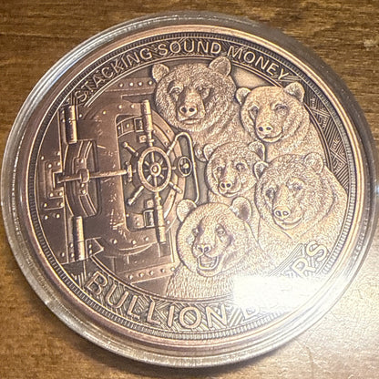Bullion Bears Samurai Panda 5oz .999 Copper Round- Rare Only 1,000 Mintage!