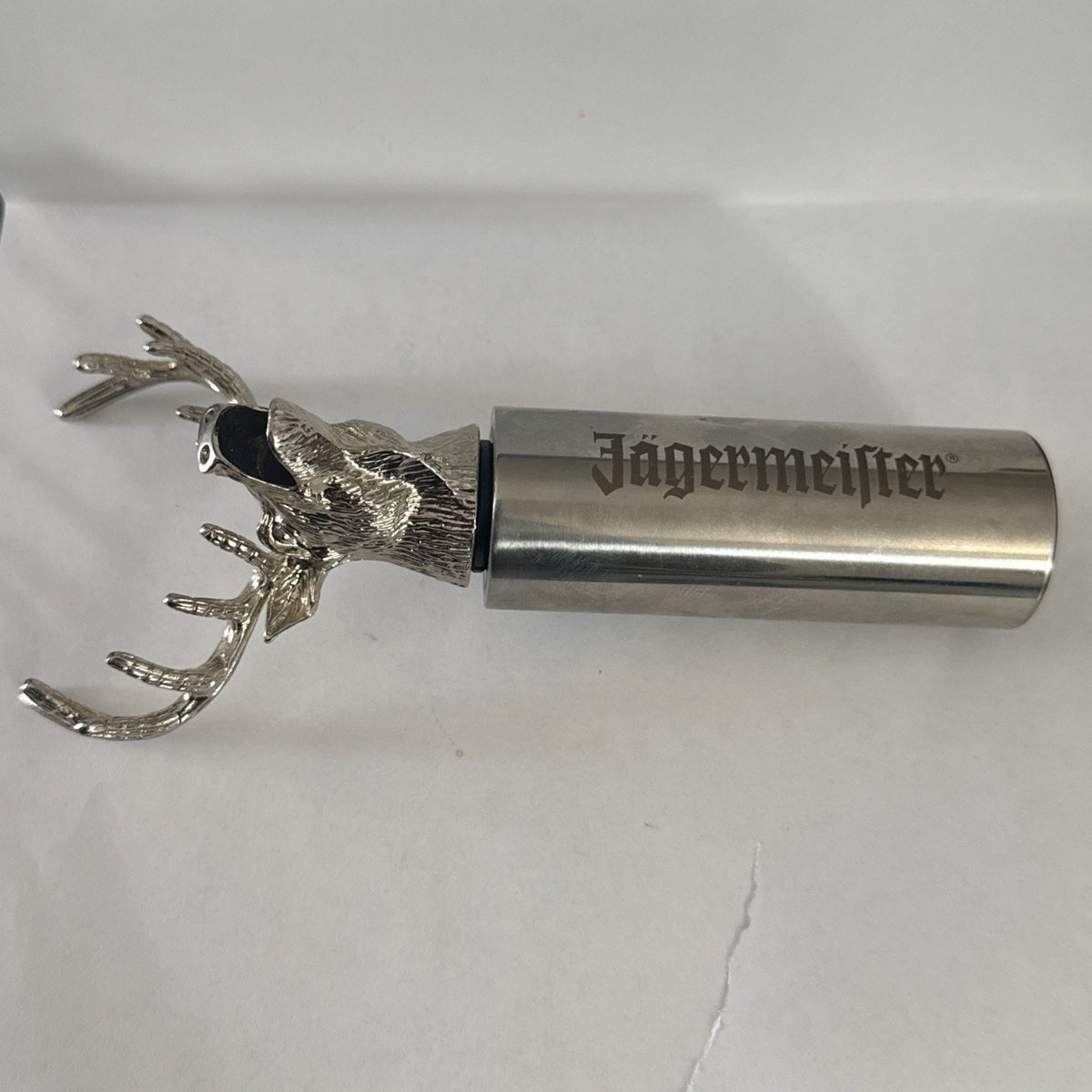 Jagermeister Stainless Steel Neck Extender with Stag Head Pourer