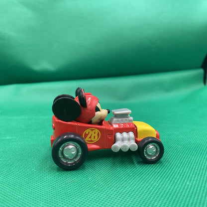 Mickey's Roadster Racers Hot Rod Diecast Red Race Car Mattel #28 Disney Mouse