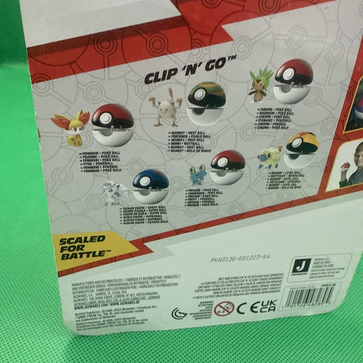Jazwares Pokemon: Clip 'N' Go - Mankey and Nest Ball, New, Free Ship