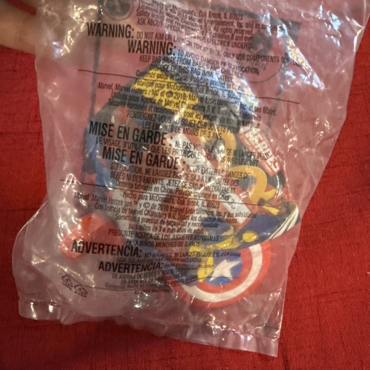 Marvel Captain America Happy Meal Toy McDonald's 2010 Marvel Heroes