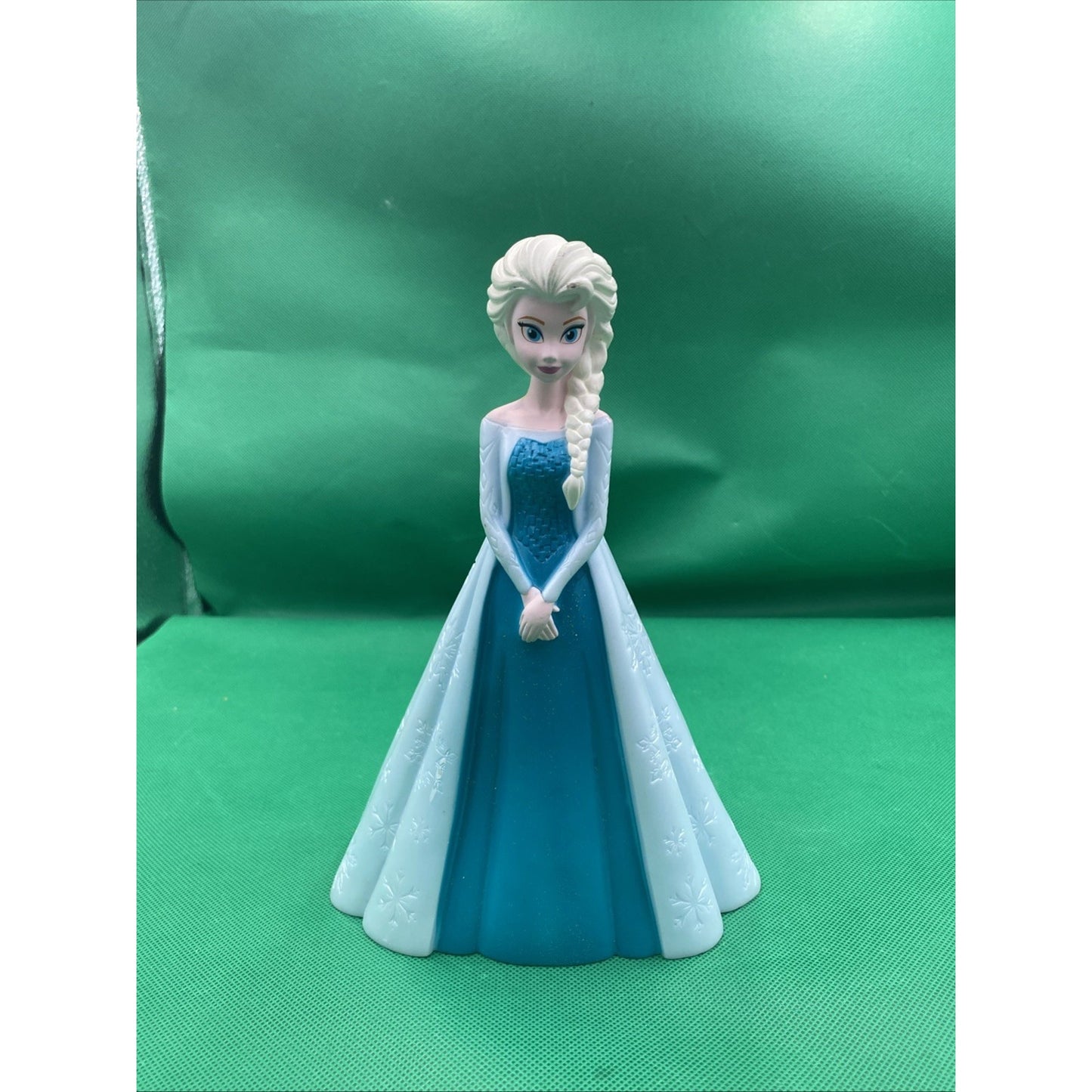 Disney Frozen Elsa Piggy Bank Plastic 6 Inch Collectible Blue Dress